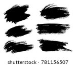 painted grunge stripes set.... | Shutterstock .eps vector #781156507