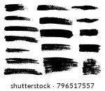 painted grunge stripes set.... | Shutterstock .eps vector #796517557