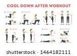 cool down after workout... | Shutterstock .eps vector #1464182111