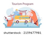 tourism program. agent creating ... | Shutterstock .eps vector #2159677981