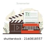 screenwriter concept.... | Shutterstock .eps vector #2160818557