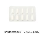 blister of white organic pills... | Shutterstock . vector #276131207