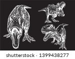 graphical set of tyrannosaurus... | Shutterstock .eps vector #1399438277