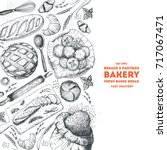 bakery illustration. vintage... | Shutterstock .eps vector #717067471