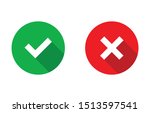 tick and cross signs  checkmark ... | Shutterstock .eps vector #1513597541