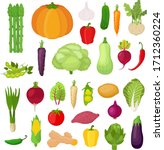 vector collection of vegetables ... | Shutterstock .eps vector #1712360224