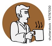 Man Drinking Coffee graphics free vector Man Drinking Coffee - Download ...