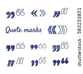 doodle set of quote marks  ... | Shutterstock .eps vector #583253851