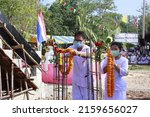 Small photo of Nong Bua Lamphu, Thailand -9 May 2022 : People performing a ceremony to worship a sacred object named Thao Wessuwan. that Thai Buddhists highly regarded in today's Asia, Thailand.