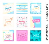 summer background template pack ... | Shutterstock .eps vector #1423071341