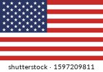 usa flag national american flat ... | Shutterstock .eps vector #1597209811