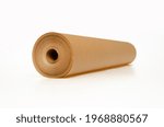 A roll of folded brown silicone parchment baking paper