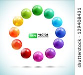 Vector Set Of Colored Balls