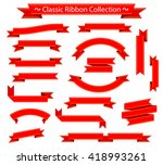 classic ribbon collection  red... | Shutterstock .eps vector #418993261
