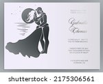 laser cut wedding invitation... | Shutterstock .eps vector #2175306561