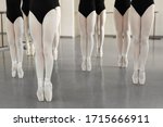 Legs Of A Dancer On White...