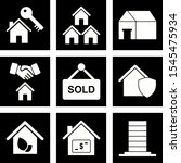 9 real estate icons for... | Shutterstock .eps vector #1545475934
