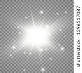 glow light effect. star burst... | Shutterstock .eps vector #1296517087