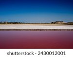 Small photo of Cervia salt pan (Italy) from which a particular variety of sea salt is extracted, called "sweet salt" also known as Cervia sweet salt.