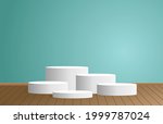 white podium or 3d round pillar ... | Shutterstock .eps vector #1999787024