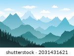 vector mountains and ... | Shutterstock .eps vector #2031431621