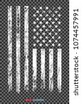 grunge american flag on... | Shutterstock .eps vector #1074457991