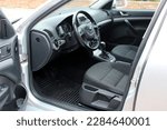 Small photo of Vinnytsia, Ukraine; March 18, 2023. Skoda Octavia A5 driver seat. Skoda Octavia A5 interior. Skoda Octavia A5 dashboard.