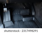 Small photo of Vinnytsia, Ukraine; June 3, 2023. Audi Q7 Quattro S-Line car pedals. Audi Q7 Quattro Brake and accelerator pedal of automatic transmission car.