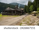 Small photo of Bouda v Obrim Dole, Restaurant and pension just below the highest mountain in Czechia Snezka. This is the path that will take you to Snezka mountain. Pec pod Snezkou