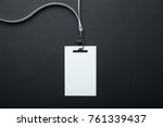 white empty badge mockup   id... | Shutterstock . vector #761339437