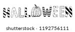 vector inscription halloween | Shutterstock .eps vector #1192756111