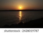 Small photo of Peoria Illinois USA- May 12 2022: River Sunset