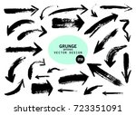 set of different grunge brush... | Shutterstock .eps vector #723351091