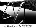 Ladders for swimming in the lake