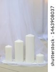 white thick wax candles group... | Shutterstock . vector #1463908037