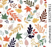 Seamless Pattern With Acorns...