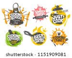 sketch style cooking lettering... | Shutterstock .eps vector #1151909081