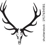Elk Skull Animal Icon Symbol