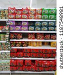 Small photo of kepong, selangor, malaysia - september 23, 2018 : various flavor of meggi display in supermarket shelf