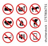 prohibition signs vector... | Shutterstock .eps vector #1757806751