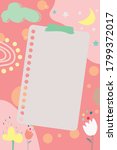 cute cartoon note paper vector... | Shutterstock .eps vector #1799372017