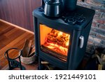 A Room With Wood Burning Stove.