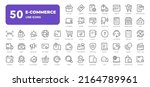 E-Commerce line web icon set. Outline icons collection. Vector illustration