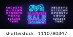 summer sale flyer design... | Shutterstock .eps vector #1110780347
