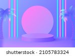podium 3d purple illustration... | Shutterstock .eps vector #2105783324
