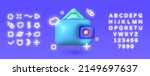 wallet 3d neon vector... | Shutterstock .eps vector #2149697637