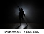 dancer in the studio ... | Shutterstock . vector #613381307