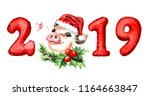 2019 happy new year banner.... | Shutterstock . vector #1164663847