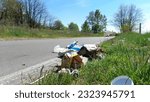 Small photo of Illegal dump on the street - rudeness