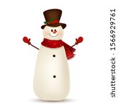 christmas cute  cheerful  funny ... | Shutterstock .eps vector #1566929761